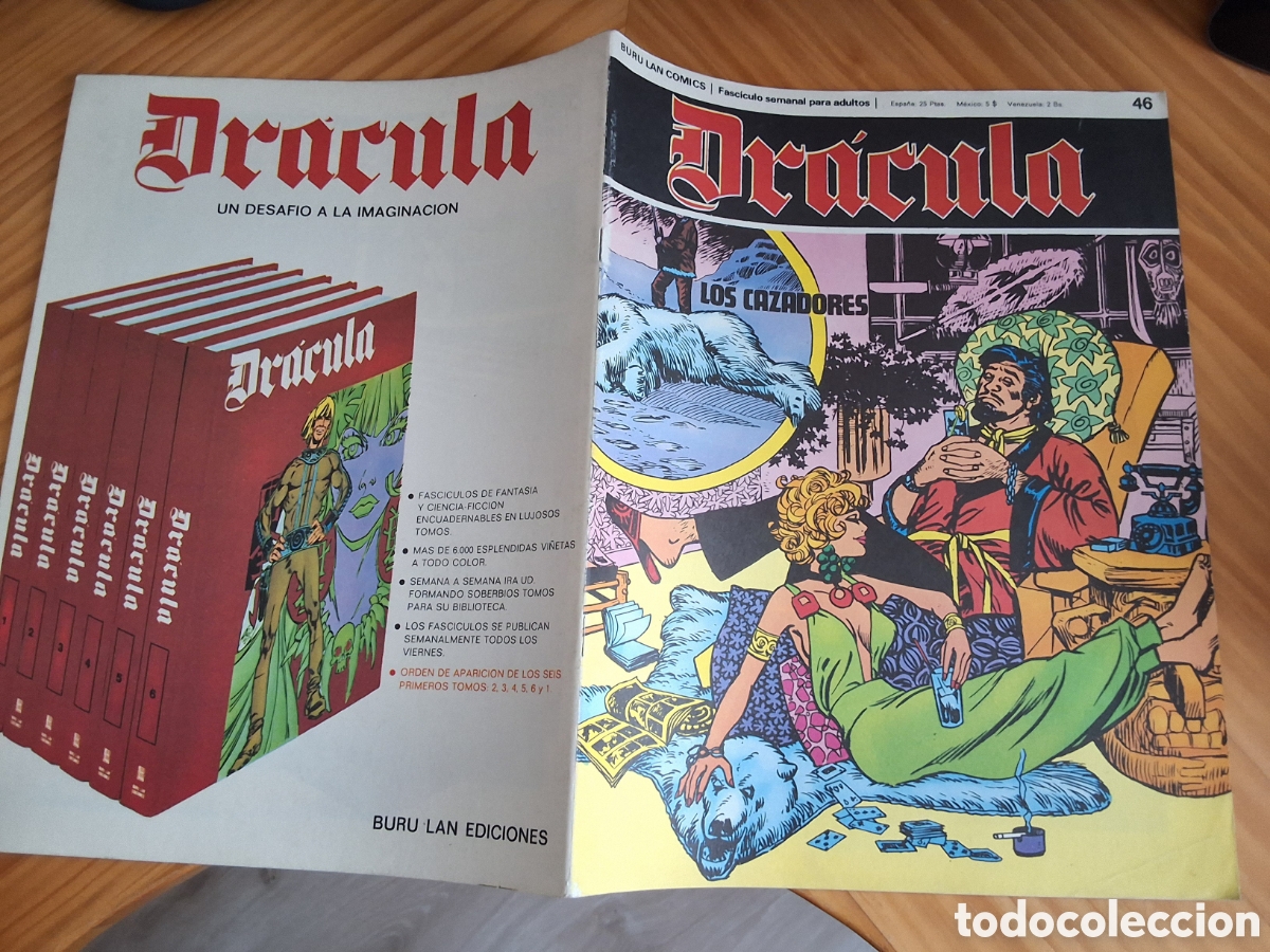 C&oacute;mics: Dracula comic fasciculo semanal n&uacute;mero 46 tomo 5 los cazadores edita buru lan
