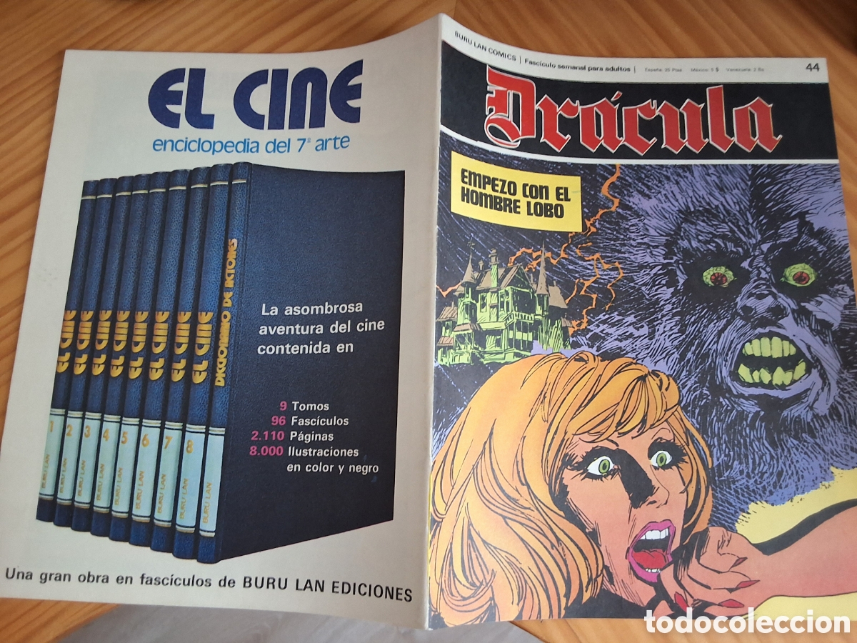 C&oacute;mics: Dracula comic fasciculo semanal n&uacute;mero 44 tomo 5 empez&oacute; con hombre lobo edita buru lan