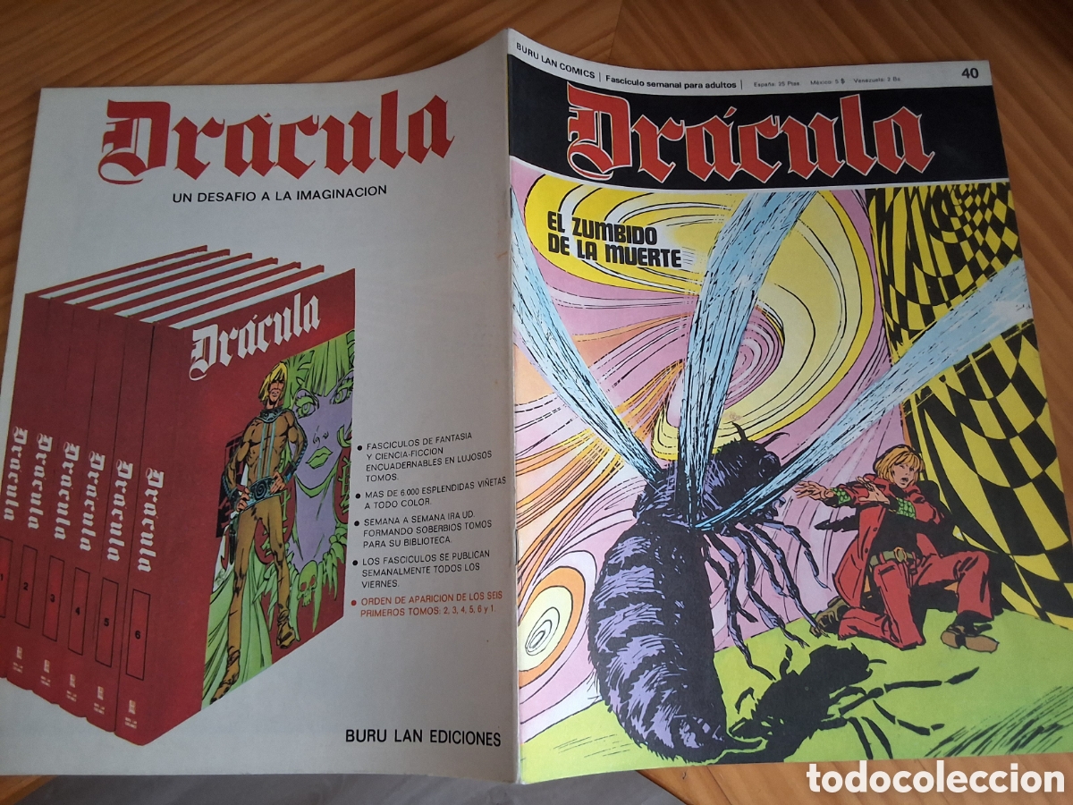 C&oacute;mics: Dracula comic fasciculo semanal n&uacute;mero 40 tomo 5 zumbido de la muerte edita buru lan