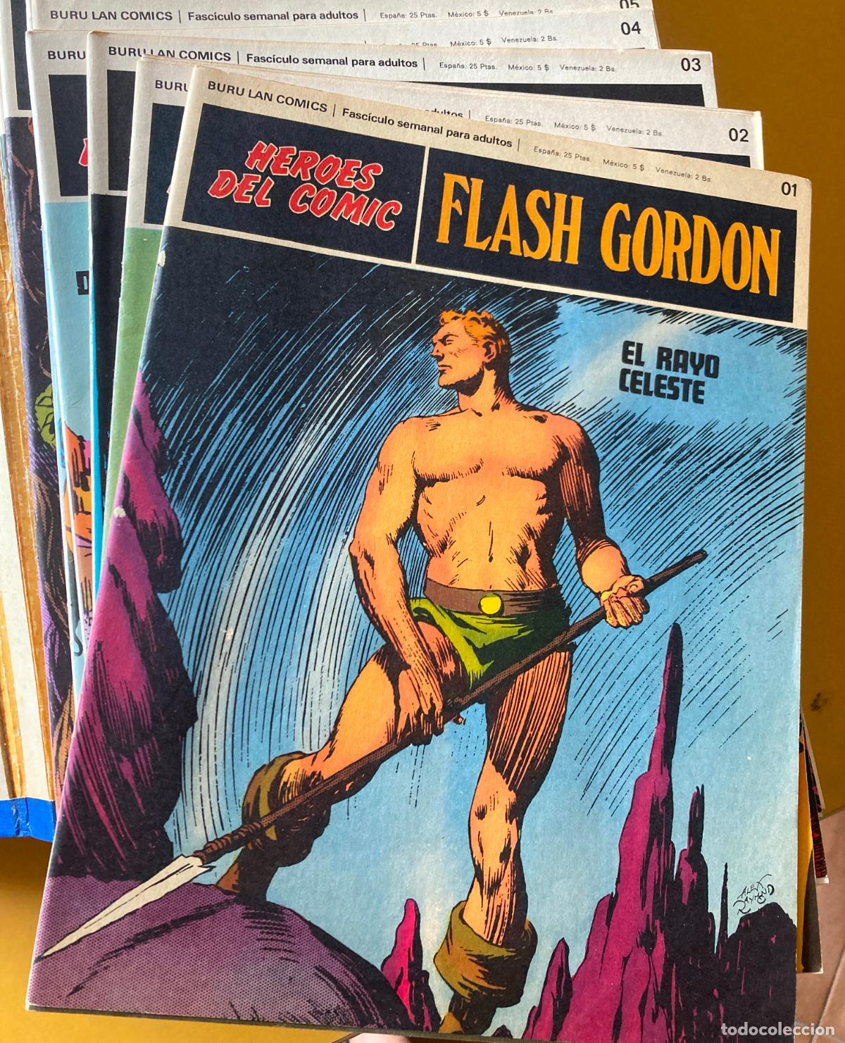 C&oacute;mics: FLASH GORDON / CASI COMPLETA 10 TOMOS SIN ENCUADERNAR / EDICIONES BURULAN 1971