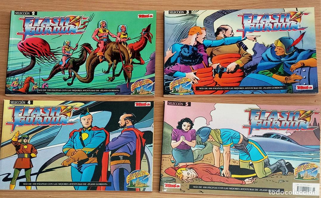 C&oacute;mics: Lote del Flash Gordon de Alex Raymond (Edici&oacute;n Hist&oacute;rica) de Tebeos S.A. n&ordm;s 2,3,4 y 5