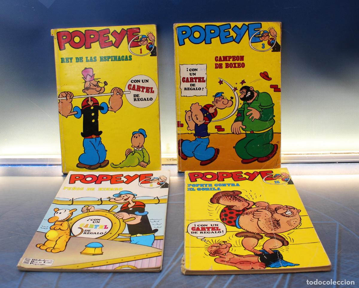 Comics: Popeye 1, 3, 5 y 15. Buru Lan, 1970.