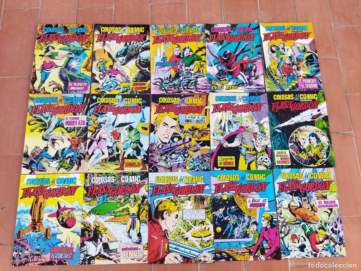 C&oacute;mics: lote de 38 comics colosos del comic FLASH GORDON editora valenciana COMPLETA como nueva