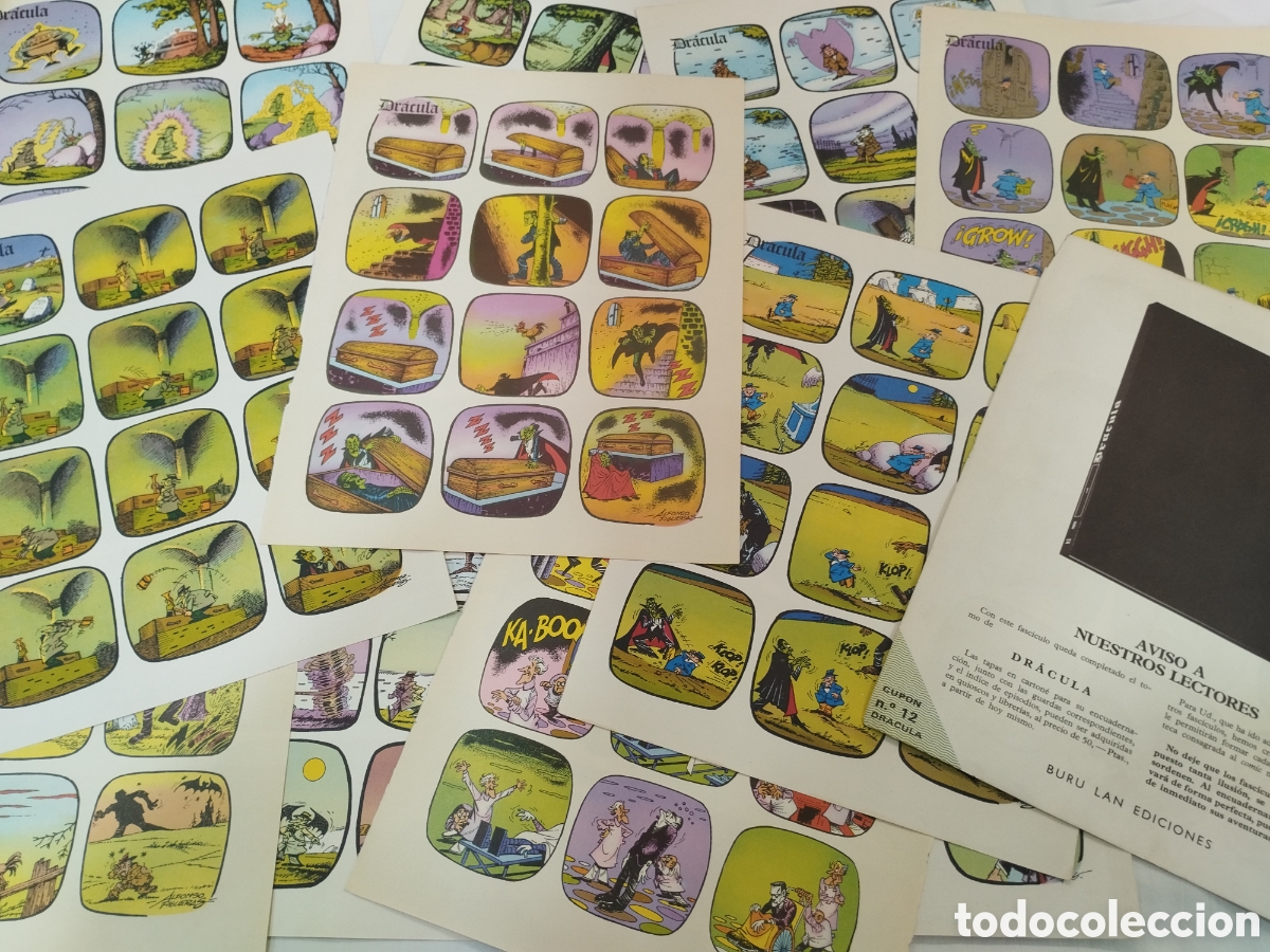 C&oacute;mics: DR&Aacute;CULA ALFONSO FIGUERAS: 12 L&Aacute;MINAS ORIGINALES DE LA REVISTA DR&Aacute;CULA BURU LAN 1971