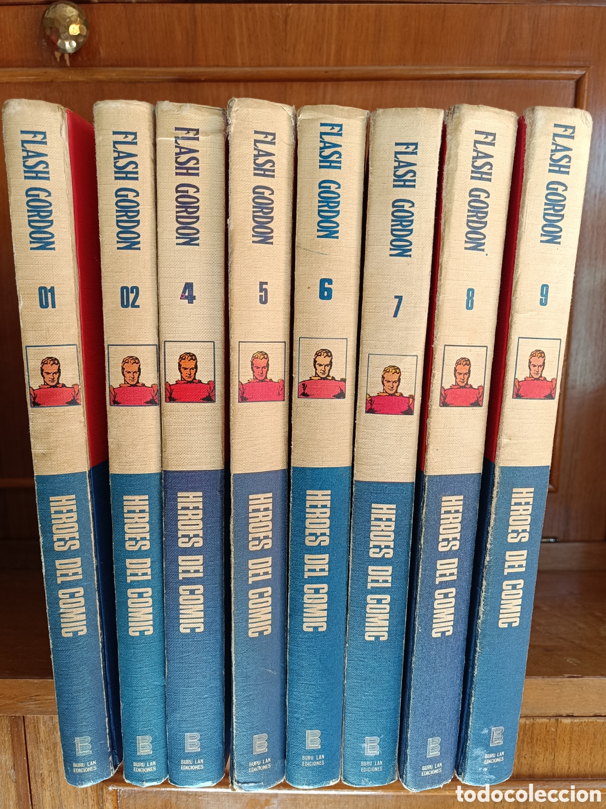 C&oacute;mics: Colecci&oacute;n Flash Gordon Buru Lan (1972) - Lote 9 Tomos (Falta solo Tomo 3) - &iexcl;Impecable Estado!