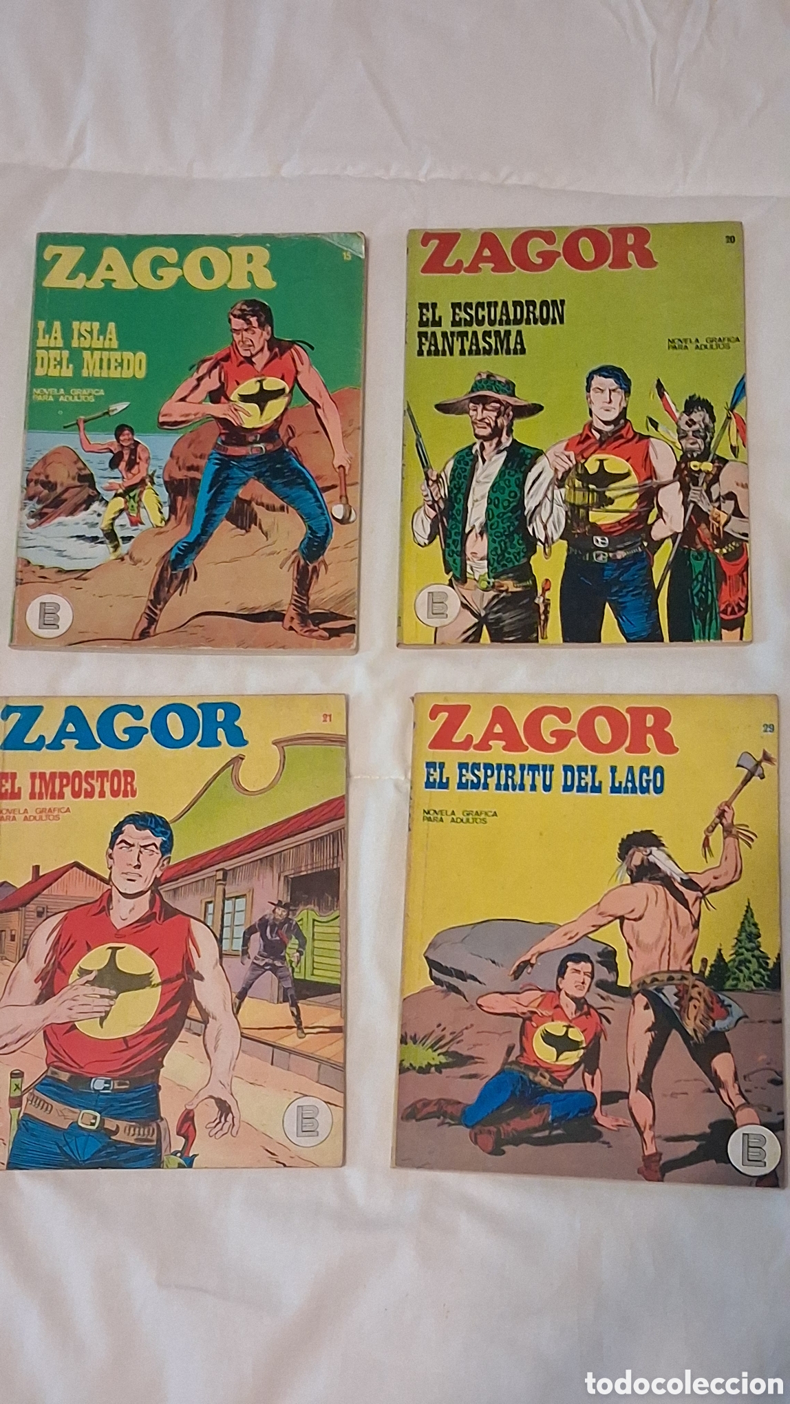 C&oacute;mics: LOTE DE 4 NOVELAS GR&Aacute;FICAS DE ZAGOR - BURU LAN