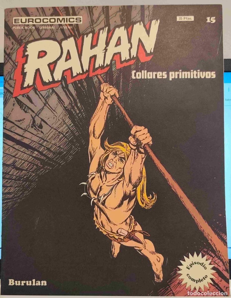 C&oacute;mics: RAHAN N&ordm; 15 - COLLARES PRIMITIVOS - BURULAN 1974 - R.LECUREUX - EUROCOMICS - EPISODIO COMPLETO