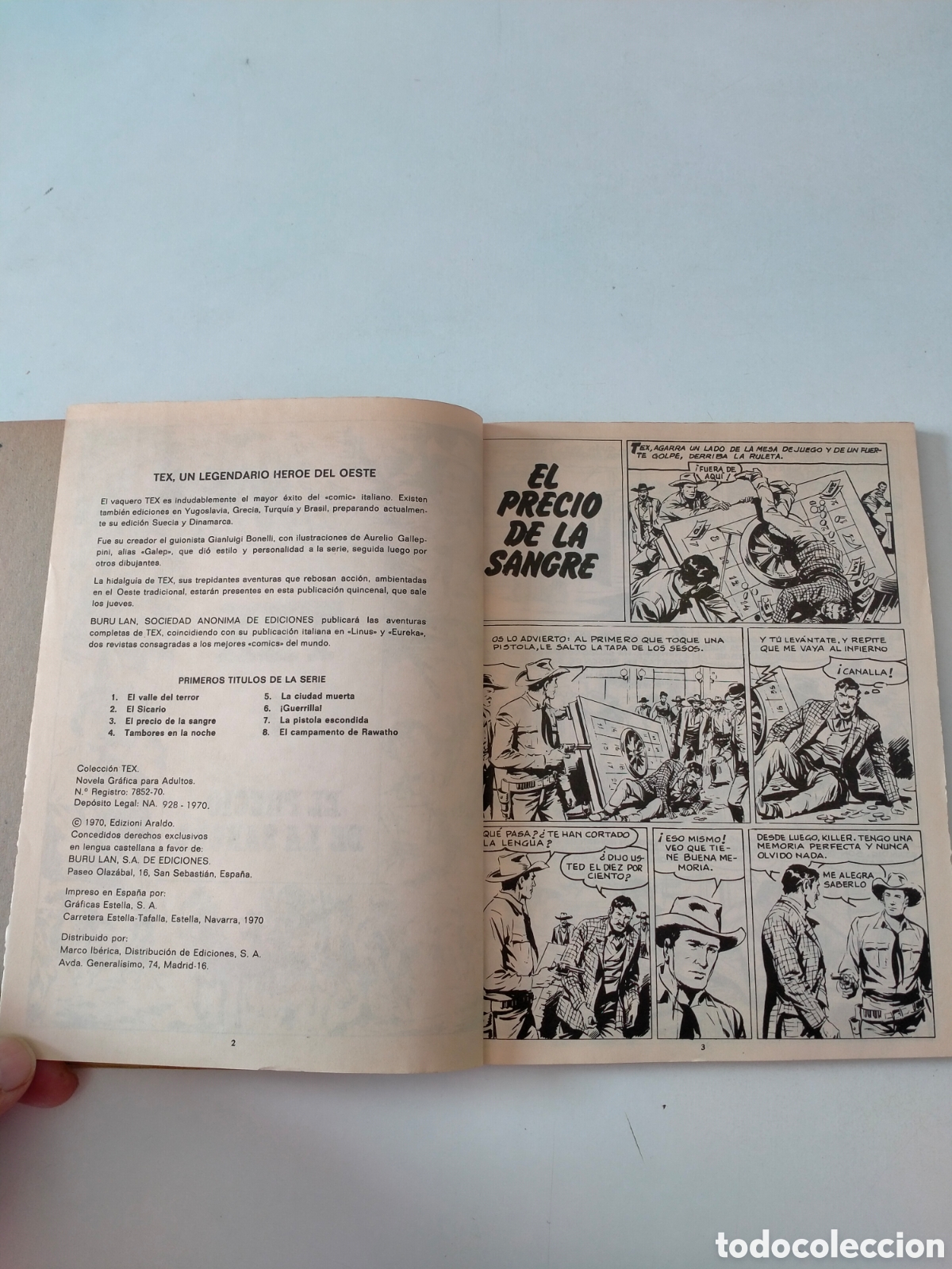 C&oacute;mics: TEX N&Uacute;MERO 3 EDICIONES BURU LAN A&Ntilde;O 1970 - Foto 5