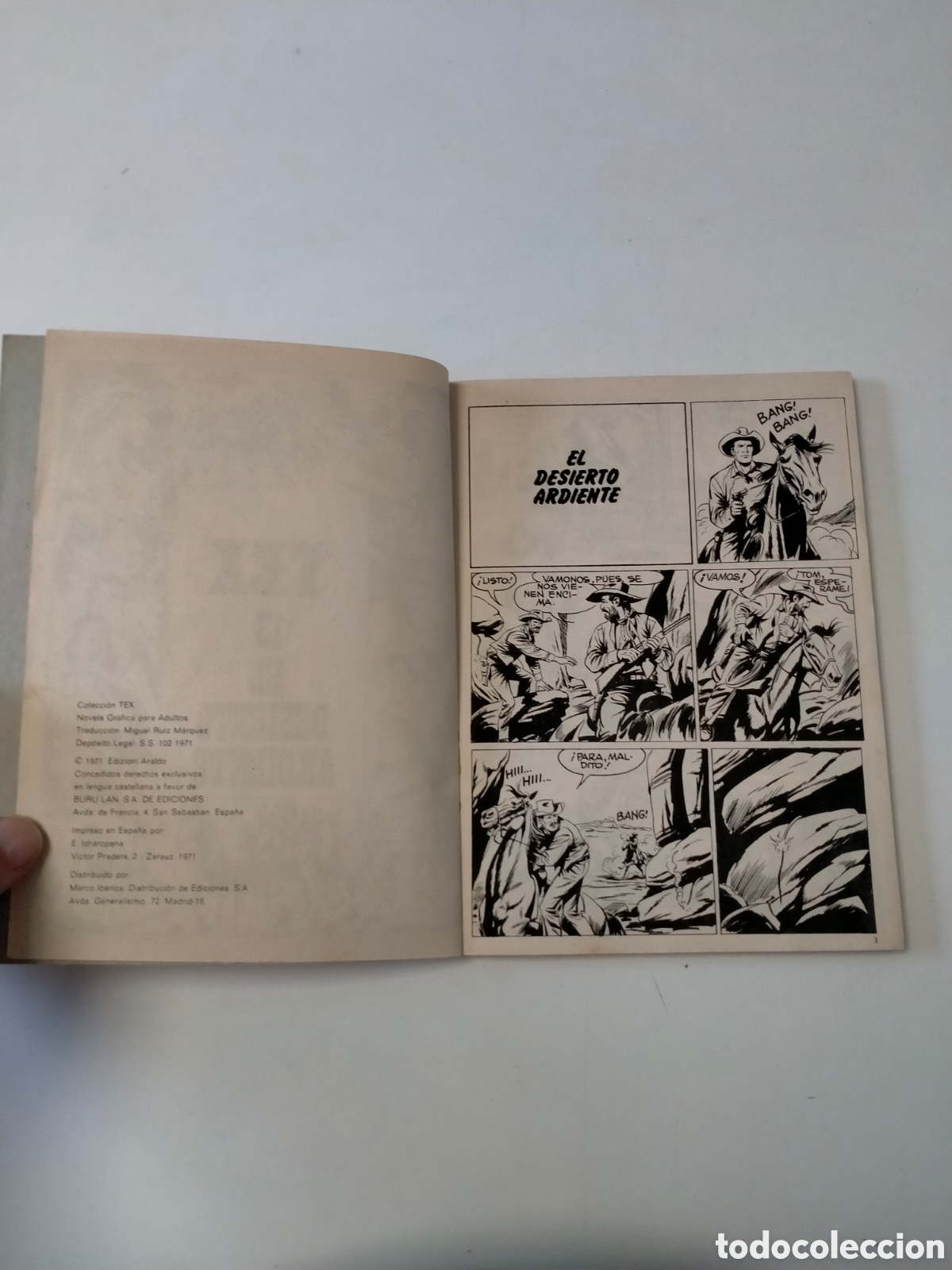 C&oacute;mics: TEX N&Uacute;MERO 13 EDICIONES BURU LAN A&Ntilde;O 1971 - Foto 5