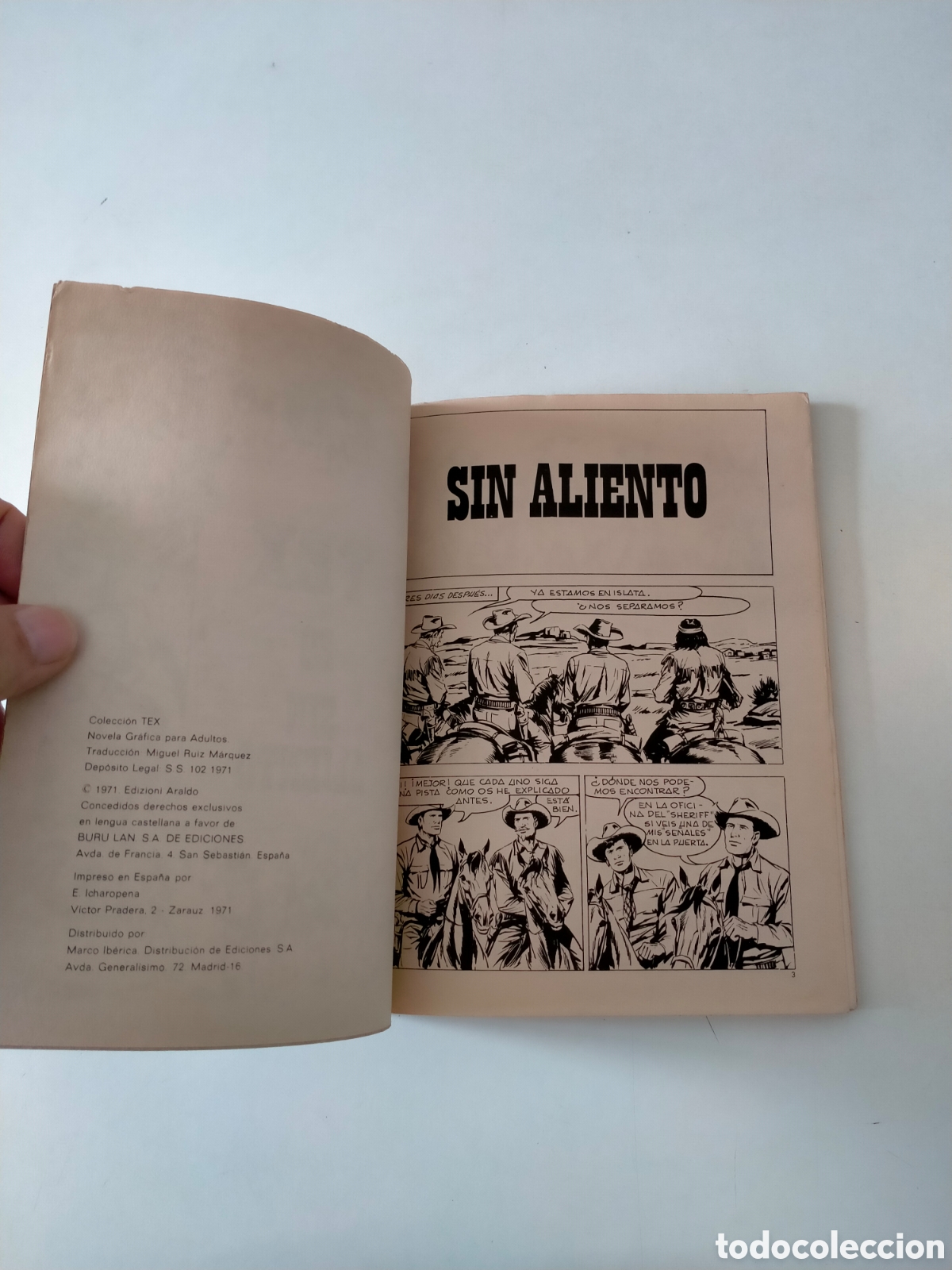 C&oacute;mics: TEX N&Uacute;MERO 20 EDICIONES BURU LAN A&Ntilde;O 1971 - Foto 5