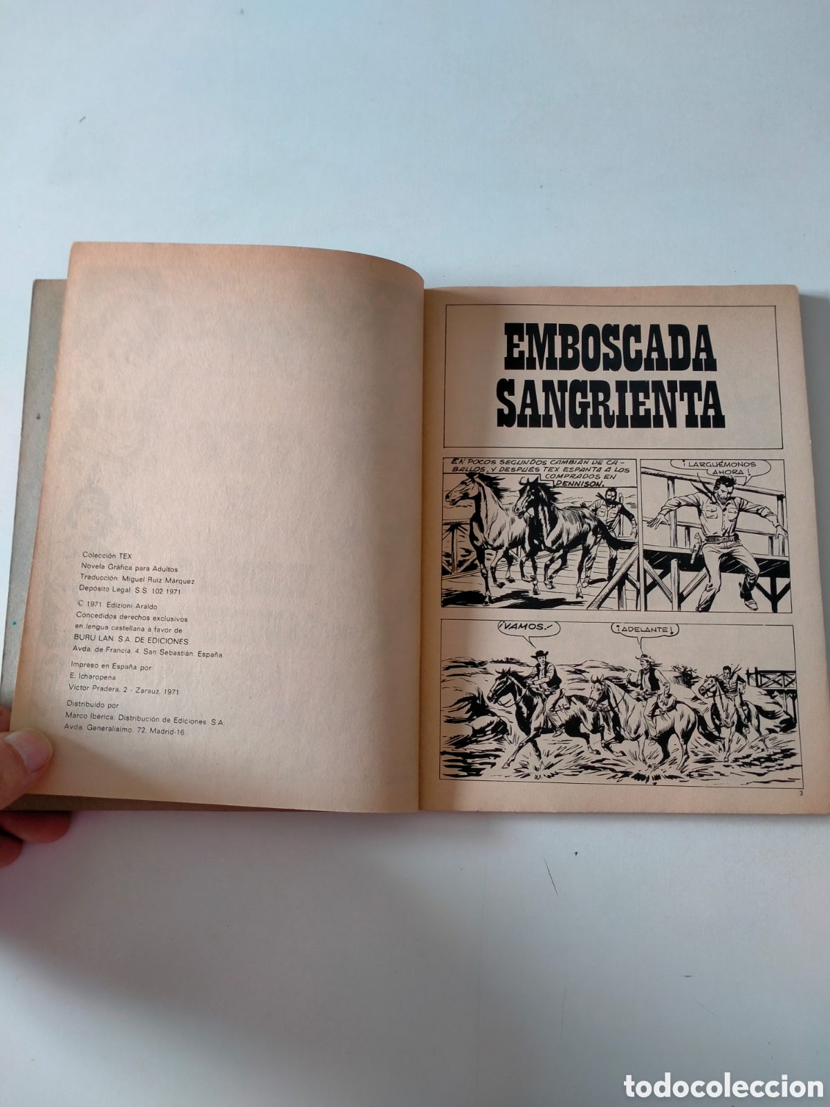 C&oacute;mics: TEX N&Uacute;MERO 22 EDICIONES BURU LAN A&Ntilde;O 1971 - Foto 5