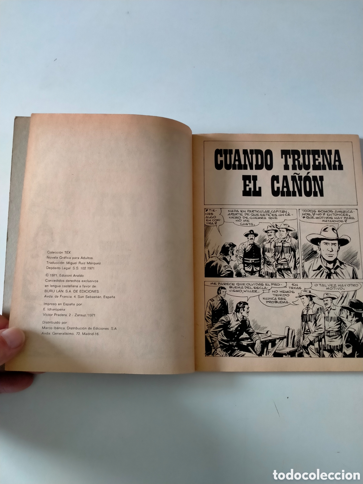 C&oacute;mics: TEX N&Uacute;MERO 28 EDICIONES BURU LAN A&Ntilde;O 1971 - Foto 5