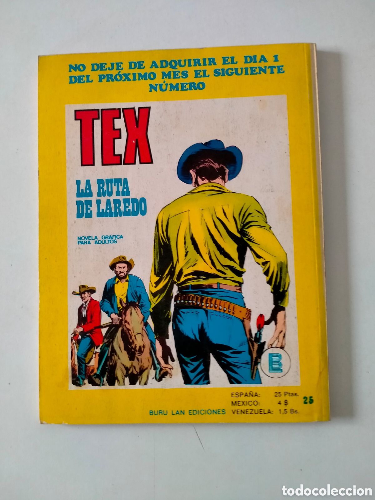 C&oacute;mics: TEX N&Uacute;MERO 36 BURU LAN EDICIONES A&Ntilde;O 1972 - Foto 2