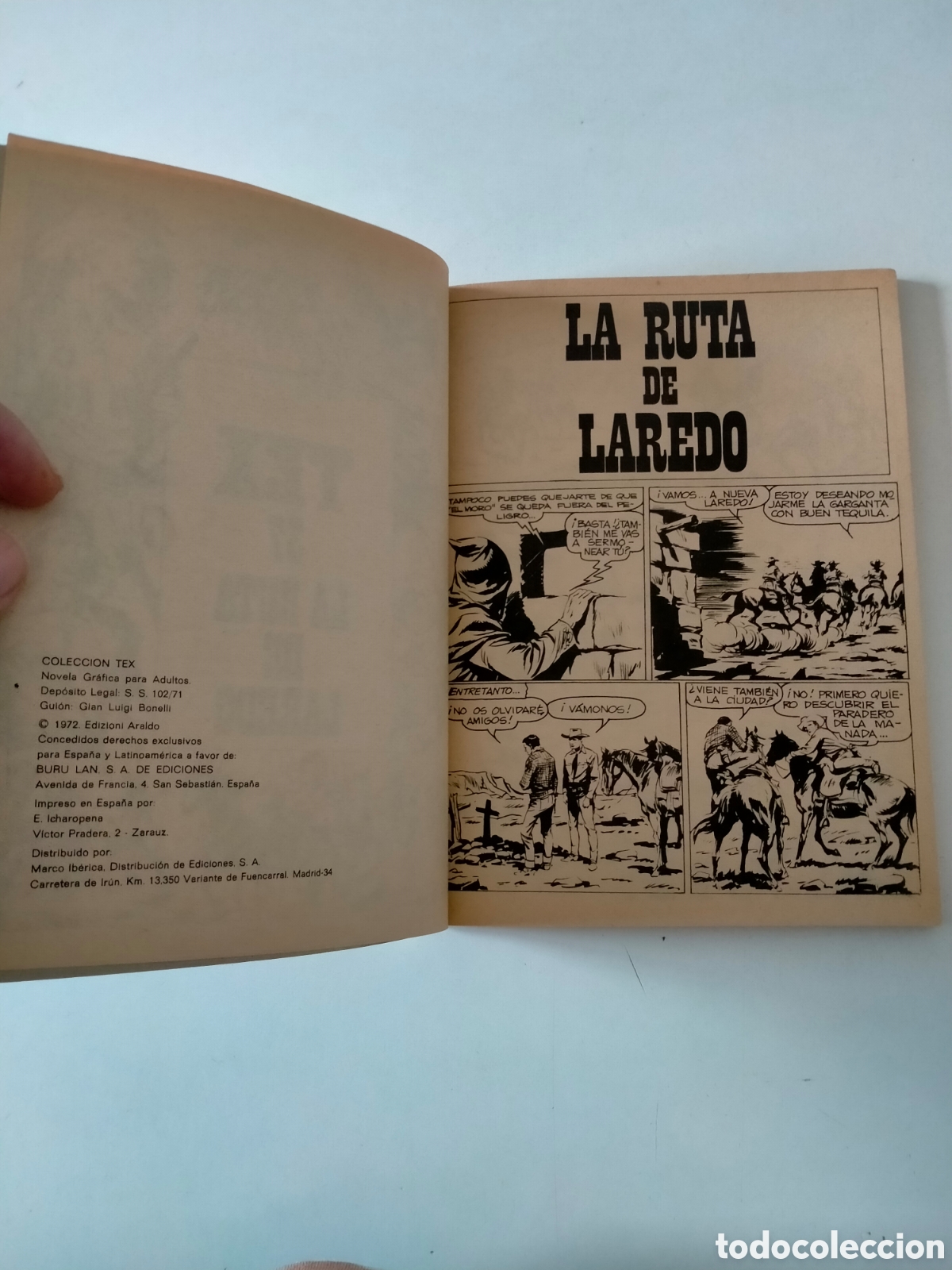C&oacute;mics: TEX N&Uacute;MERO 37 BURU LAN EDICIONES A&Ntilde;O 1972 - Foto 5