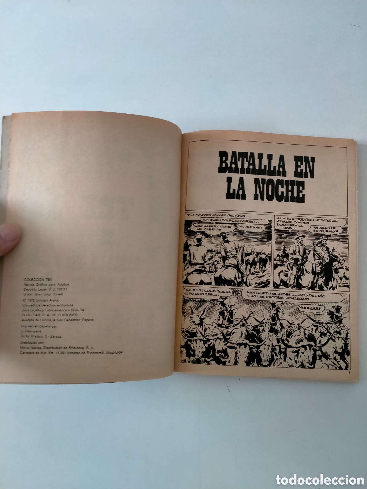 C&oacute;mics: TEX N&Uacute;MERO 38 BURU LAN EDICIONES A&Ntilde;O 1972 - Foto 5