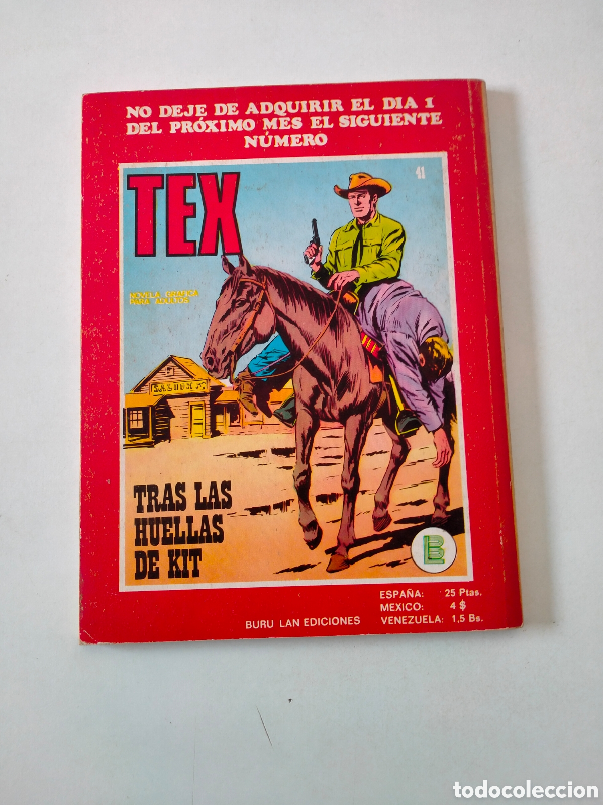C&oacute;mics: TEX N&Uacute;MERO 40 BURU LAN EDICIONES A&Ntilde;O 1972 - Foto 2