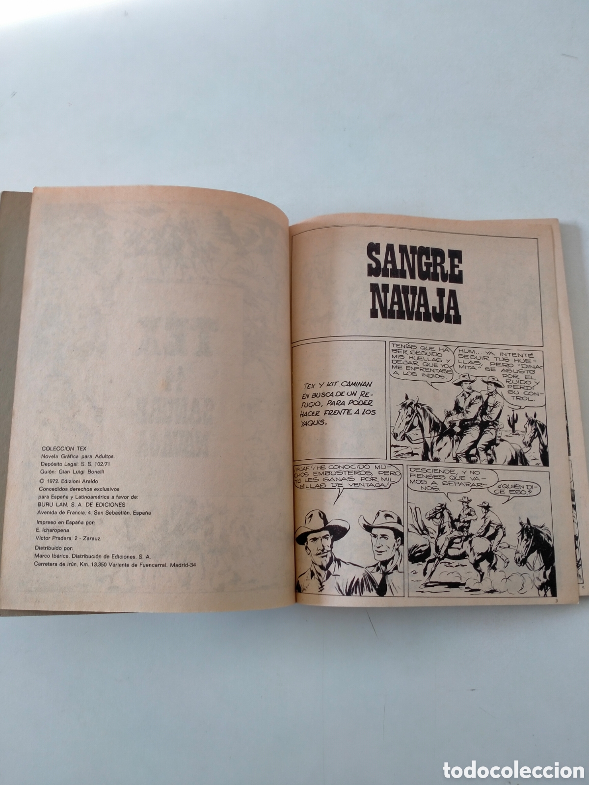 C&oacute;mics: TEX N&Uacute;MERO 44 BURU LAN EDICIONES A&Ntilde;O 1972 - Foto 5