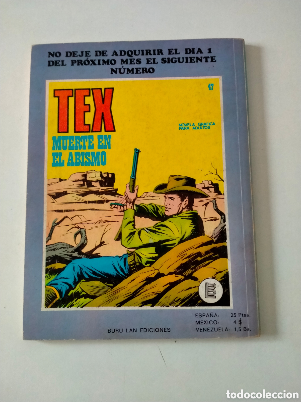 C&oacute;mics: TEX N&Uacute;MERO 46 BURU LAN EDICIONES A&Ntilde;O 1972 - Foto 2