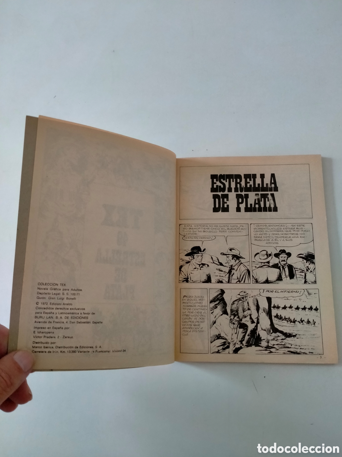 C&oacute;mics: TEX N&Uacute;MERO 49 BURU LAN EDICIONES A&Ntilde;O 1972 - Foto 5