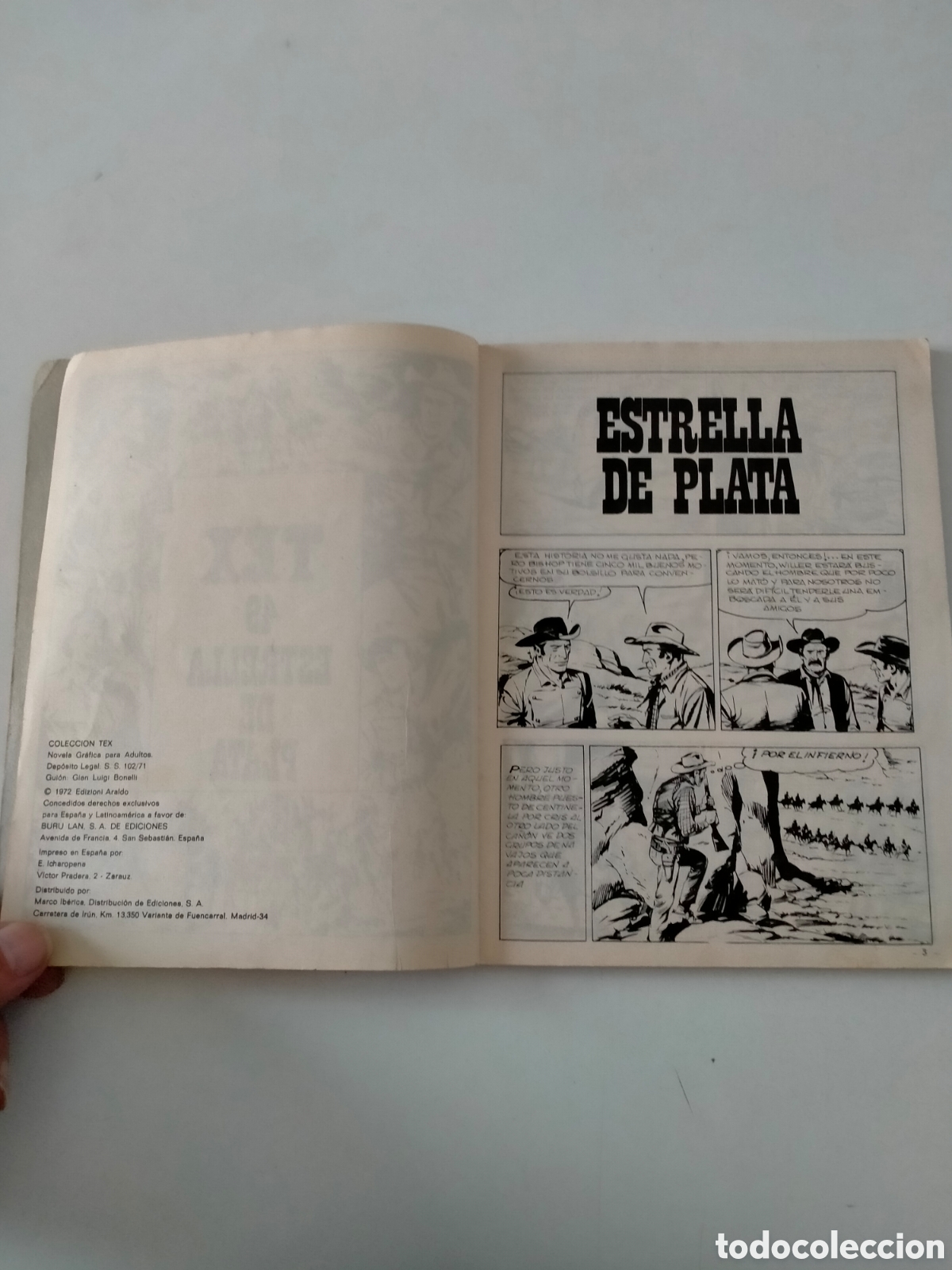 C&oacute;mics: TEX N&Uacute;MERO 49 BURU LAN EDICIONES A&Ntilde;O 1972 - Foto 5