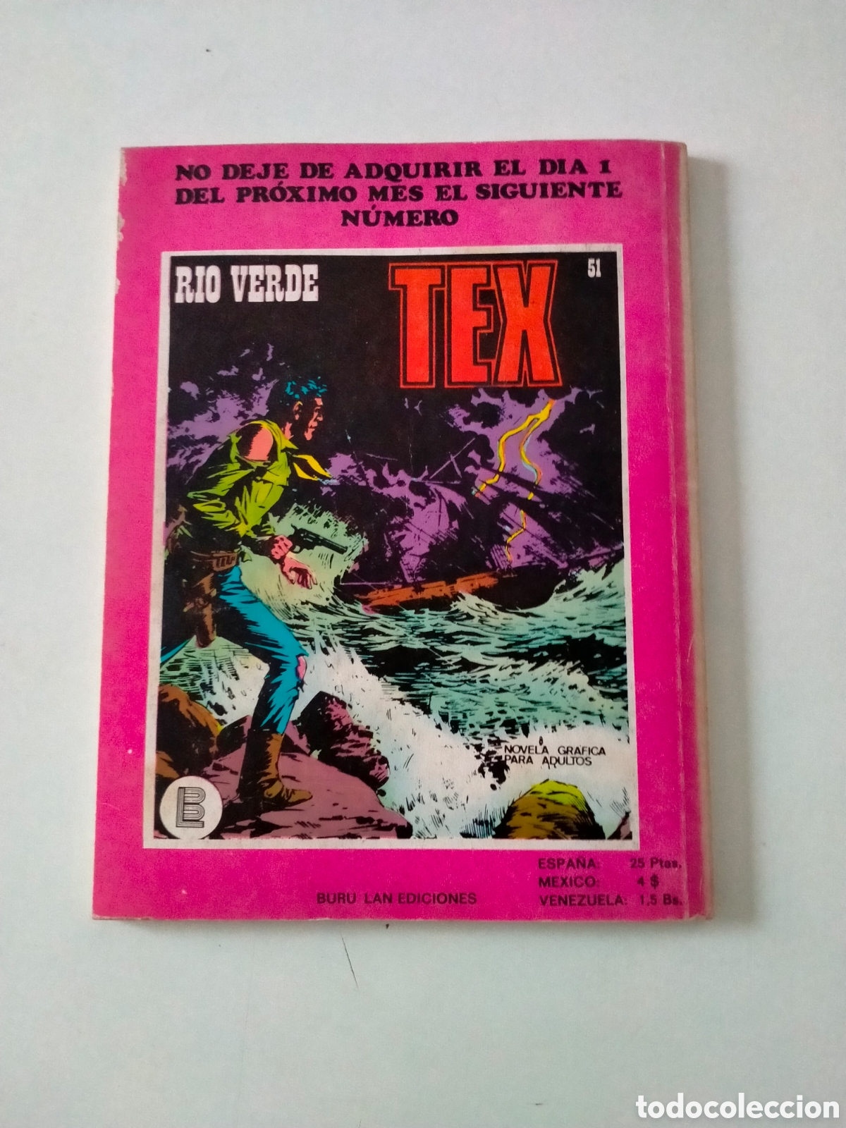 C&oacute;mics: TEX N&Uacute;MERO 50 BURU LAN EDICIONES A&Ntilde;O 1972 - Foto 2