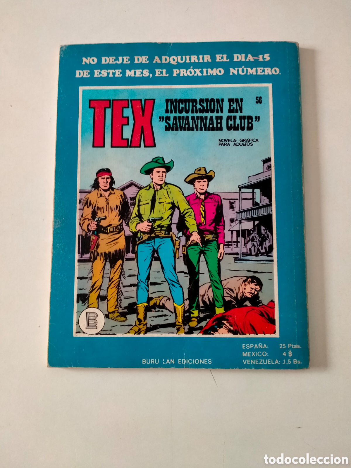 C&oacute;mics: TEX N&Uacute;MERO 55 BURU LAN EDICIONES A&Ntilde;O 1972 - Foto 2