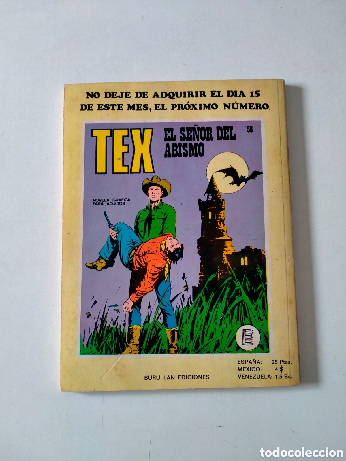 C&oacute;mics: TEX N&Uacute;MERO 57 BURU LAN EDICIONES A&Ntilde;O 1972 - Foto 2