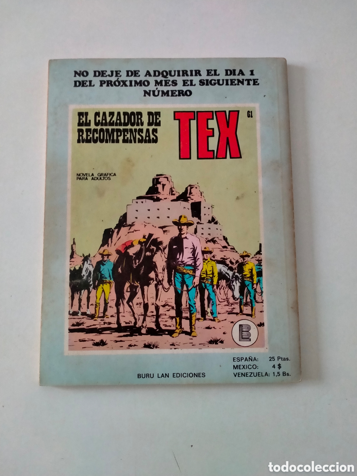 C&oacute;mics: TEX N&Uacute;MERO 60 BURU LAN EDICIONES A&Ntilde;O 1972 - Foto 2