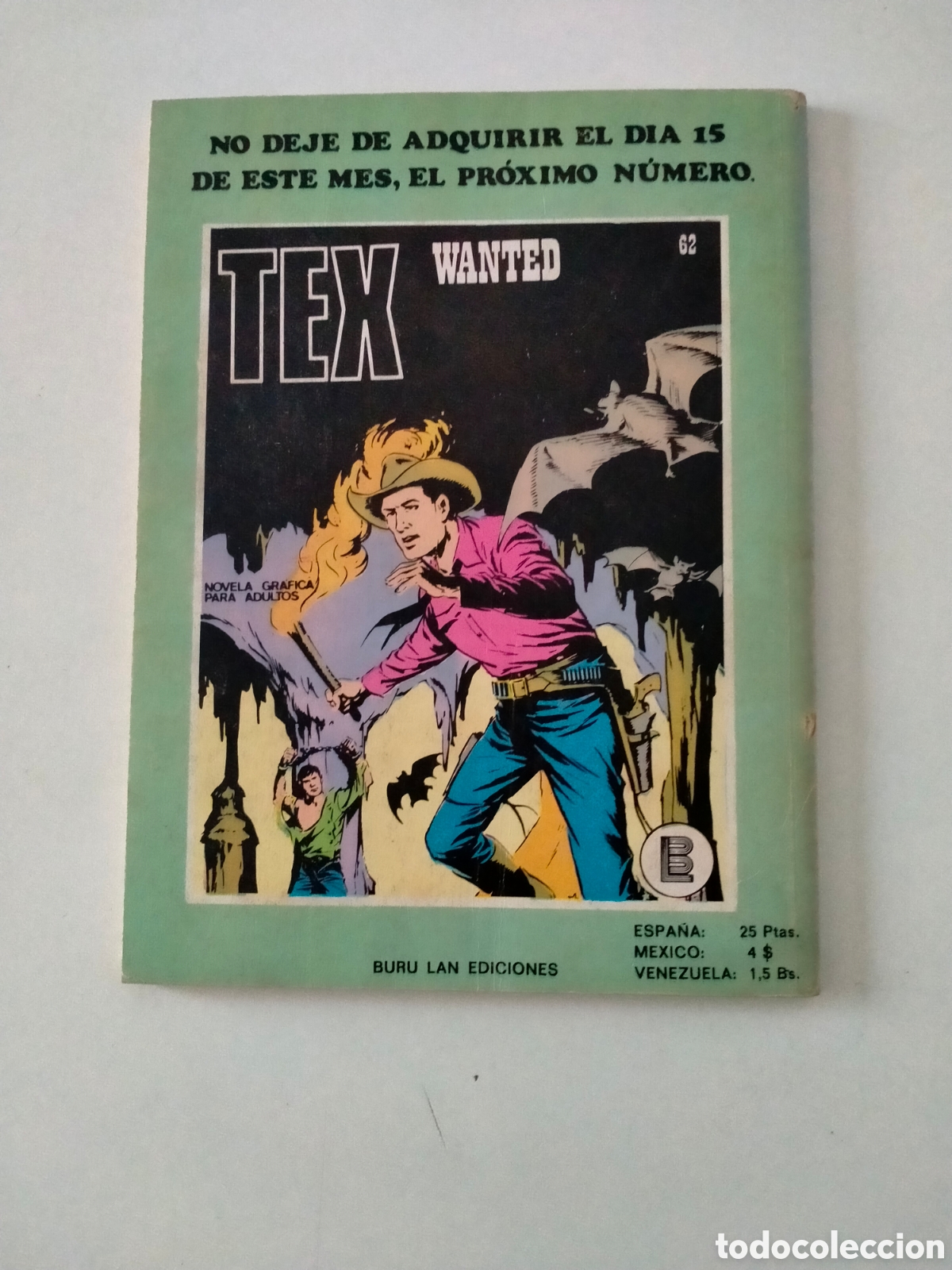 C&oacute;mics: TEX N&Uacute;MERO 61 BURU LAN EDICIONES A&Ntilde;O 1972 - Foto 2