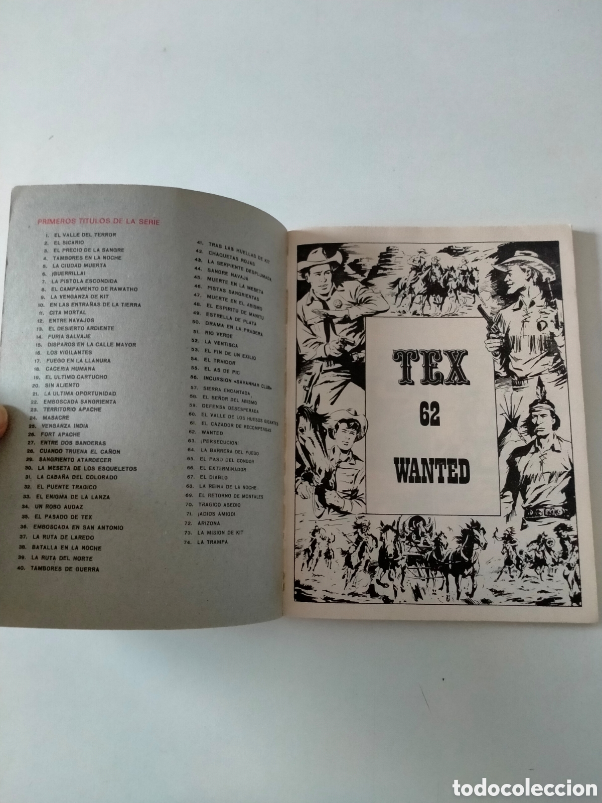 C&oacute;mics: TEX N&Uacute;MERO 62 BURU LAN EDICIONES A&Ntilde;O 1972 - Foto 4