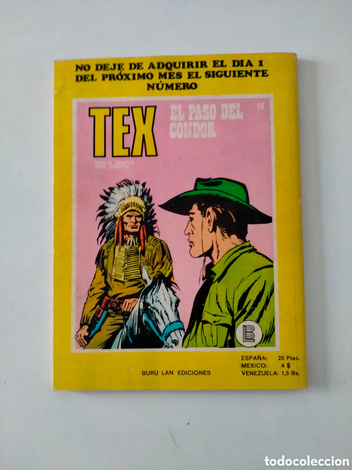 C&oacute;mics: TEX N&Uacute;MERO 64 BURU LAN EDICIONES A&Ntilde;O 1972 - Foto 2