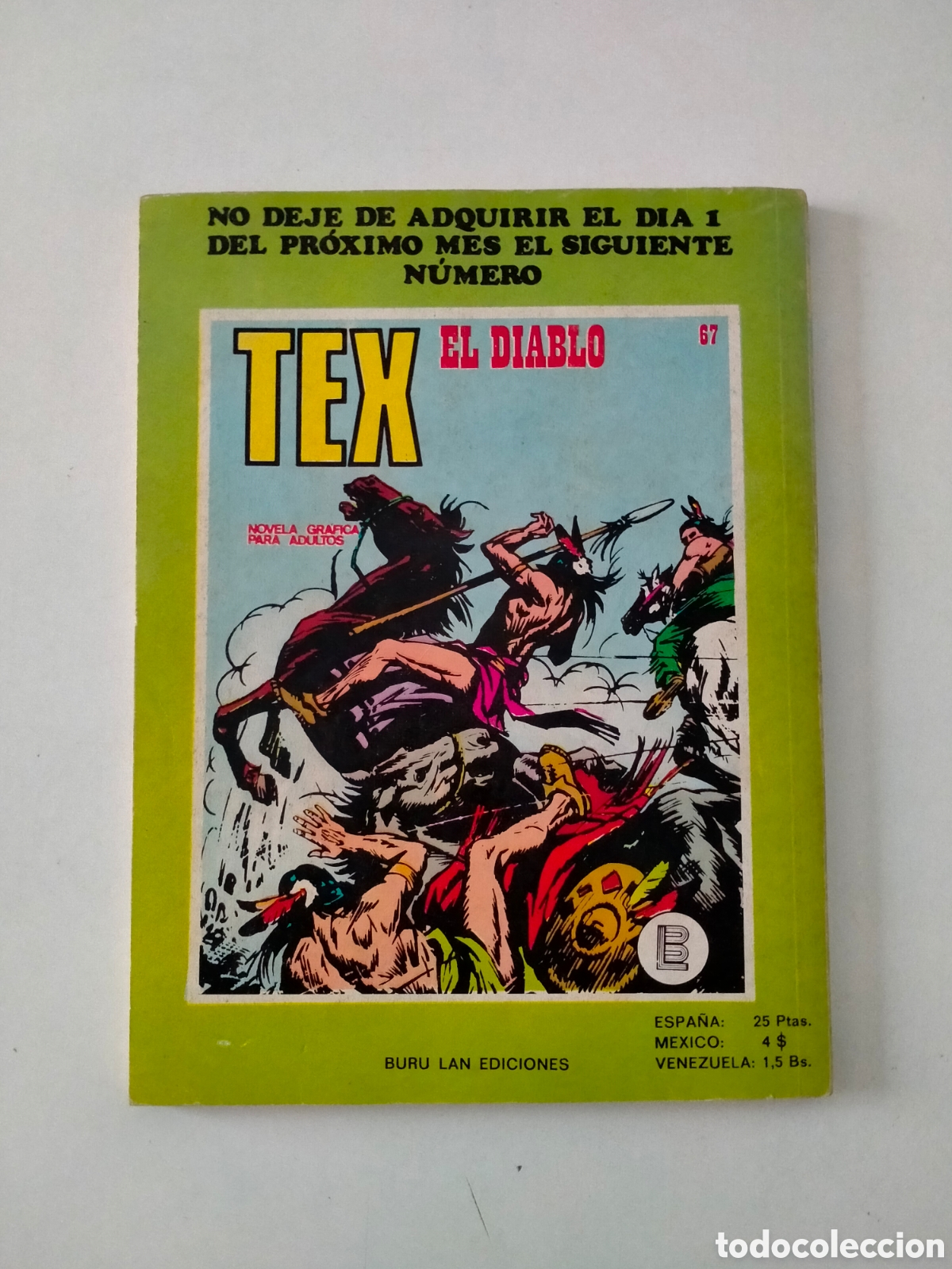 C&oacute;mics: TEX N&Uacute;MERO 66 BURU LAN EDICIONES A&Ntilde;O 1972 - Foto 2