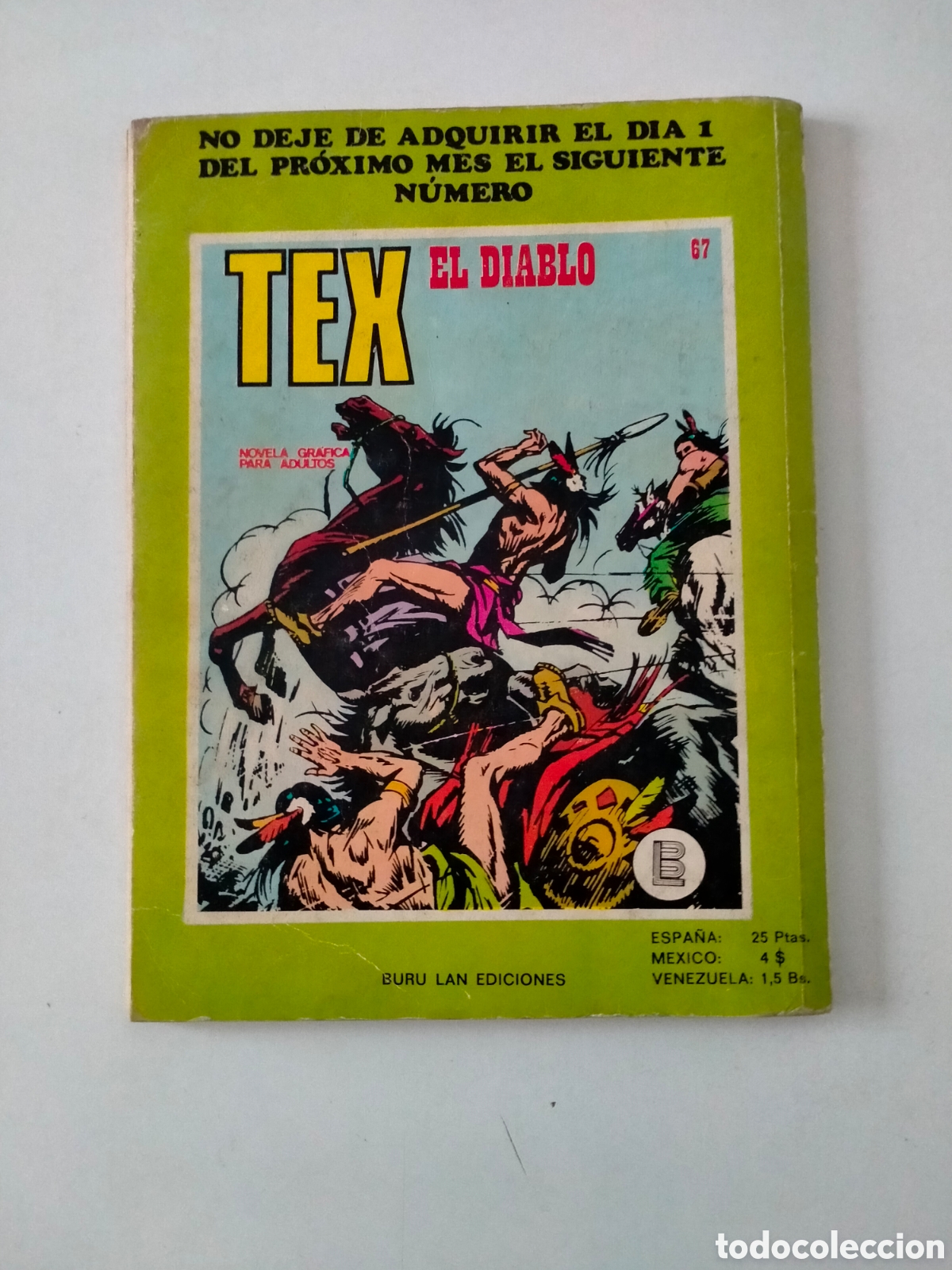 C&oacute;mics: TEX N&Uacute;MERO 66 BURU LAN EDICIONES A&Ntilde;O 1972 - Foto 2