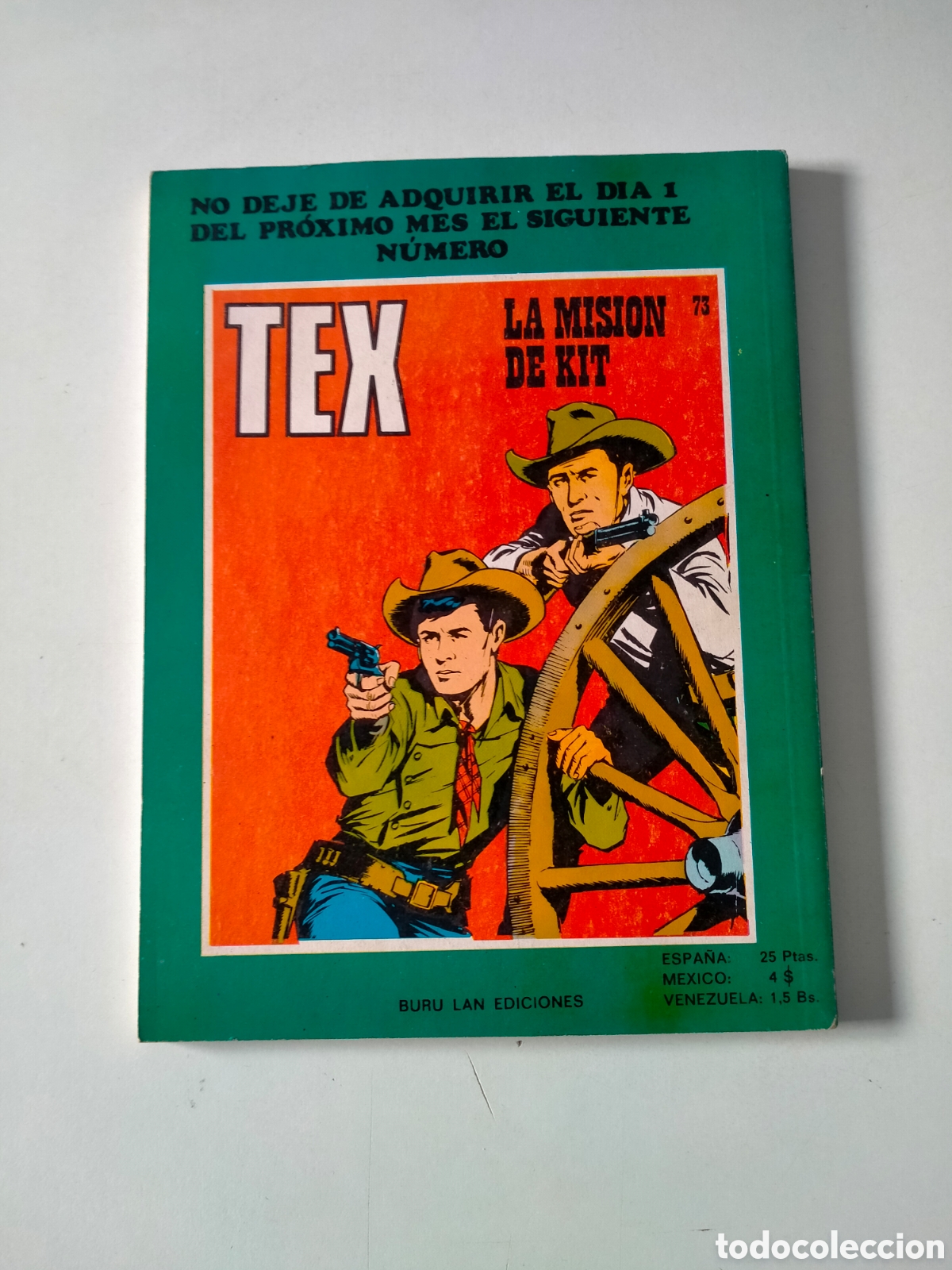 C&oacute;mics: TEX N&Uacute;MERO 72 BURU LAN EDICIONES A&Ntilde;O 1973 - Foto 2