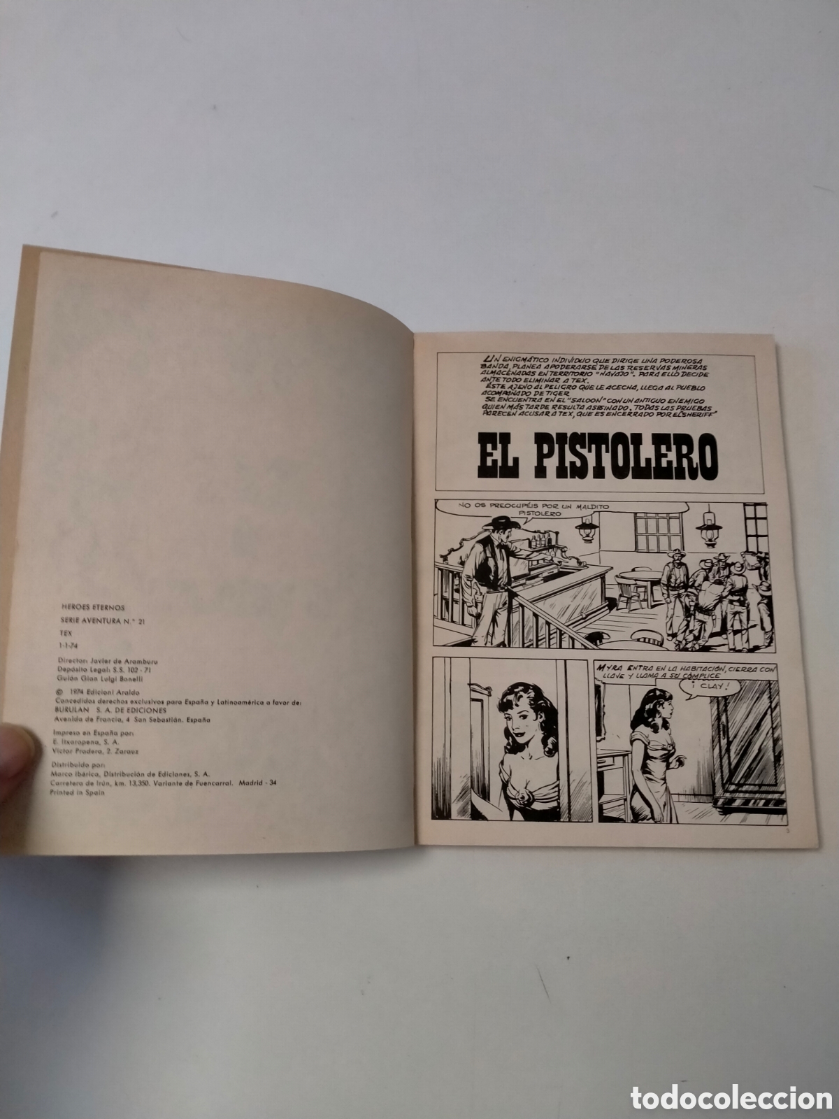 C&oacute;mics: TEX N&Uacute;MERO 79 BURU LAN EDICIONES A&Ntilde;O 1974 - Foto 5