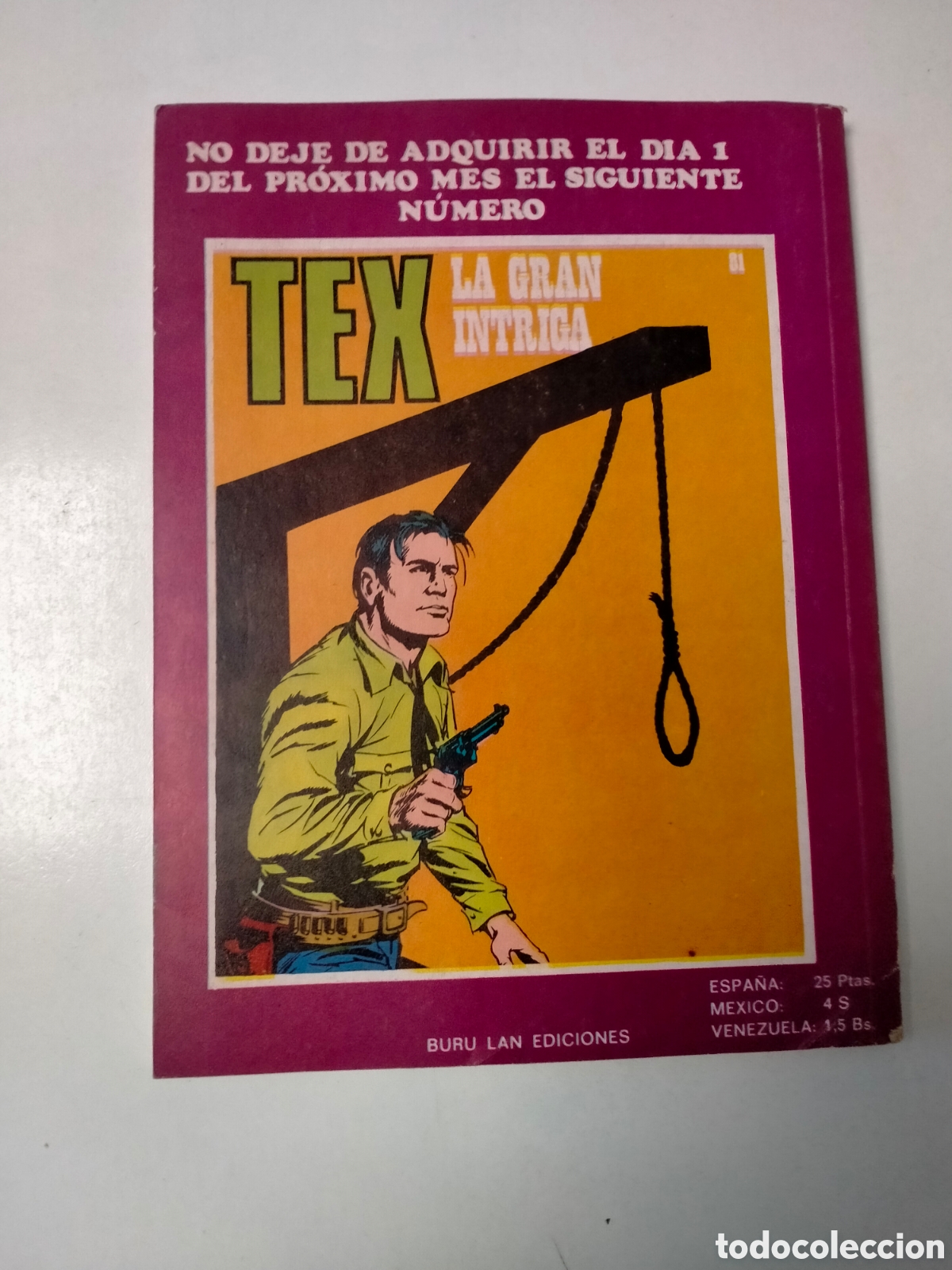 C&oacute;mics: TEX N&Uacute;MERO 80 BURU LAN EDICIONES A&Ntilde;O 1974 - Foto 2
