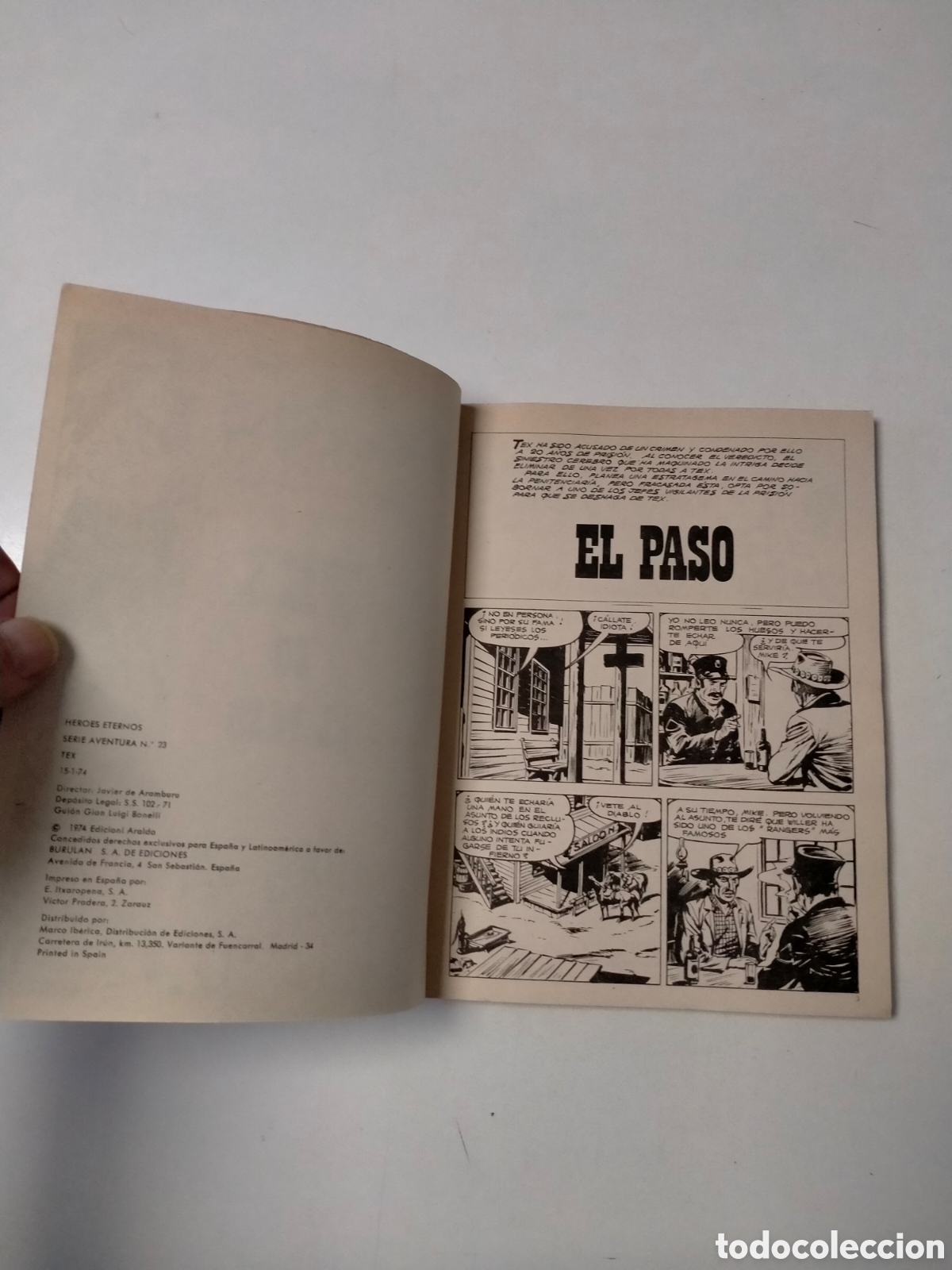 C&oacute;mics: TEX N&Uacute;MERO 80 BURU LAN EDICIONES A&Ntilde;O 1974 - Foto 5