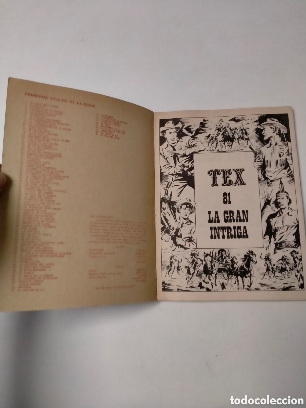 C&oacute;mics: TEX N&Uacute;MERO 81 BURU LAN EDICIONES A&Ntilde;O 1974 - Foto 4