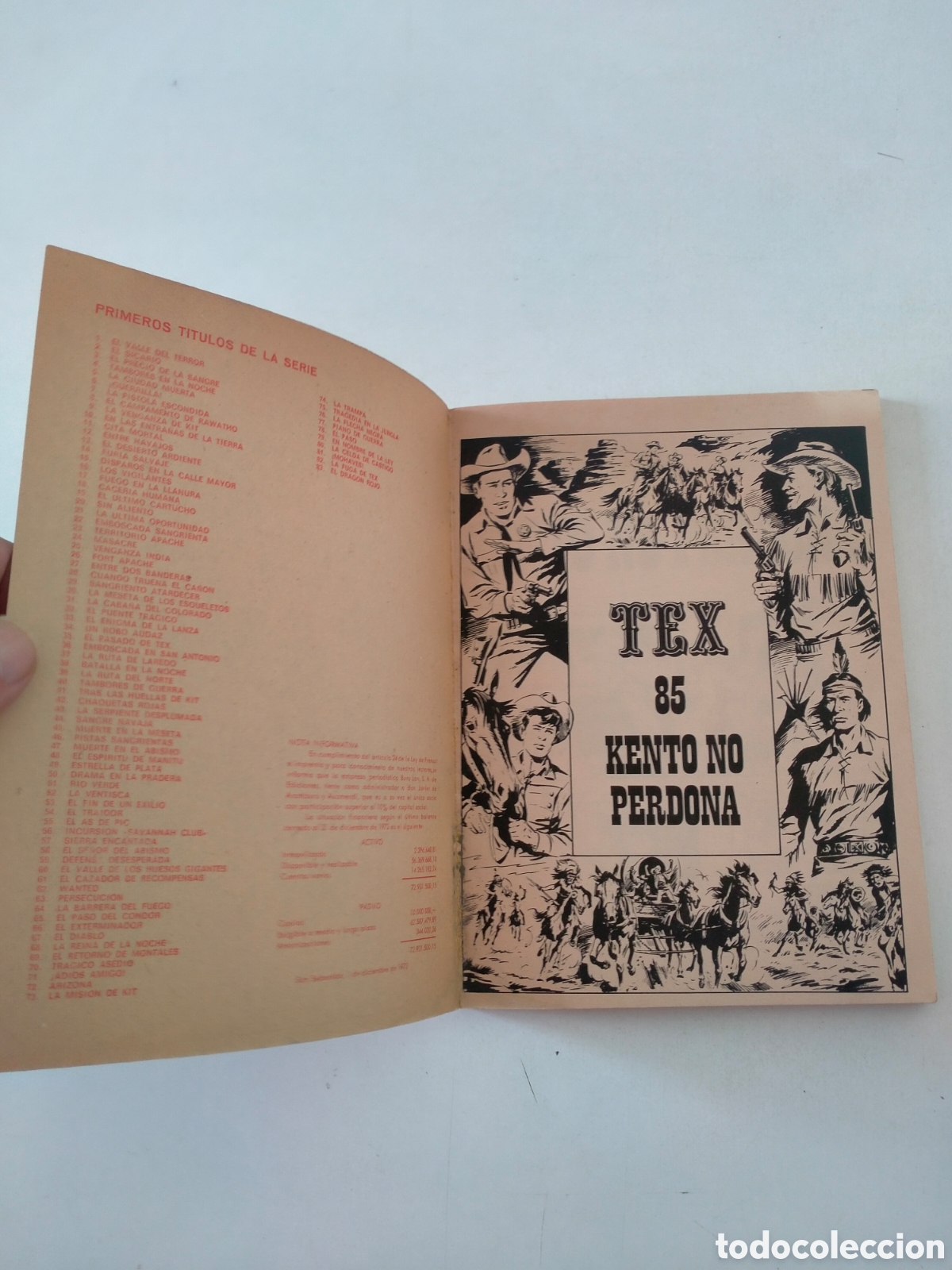 C&oacute;mics: TEX N&Uacute;MERO 85 BURU LAN EDICIONES A&Ntilde;O 1974 - Foto 4