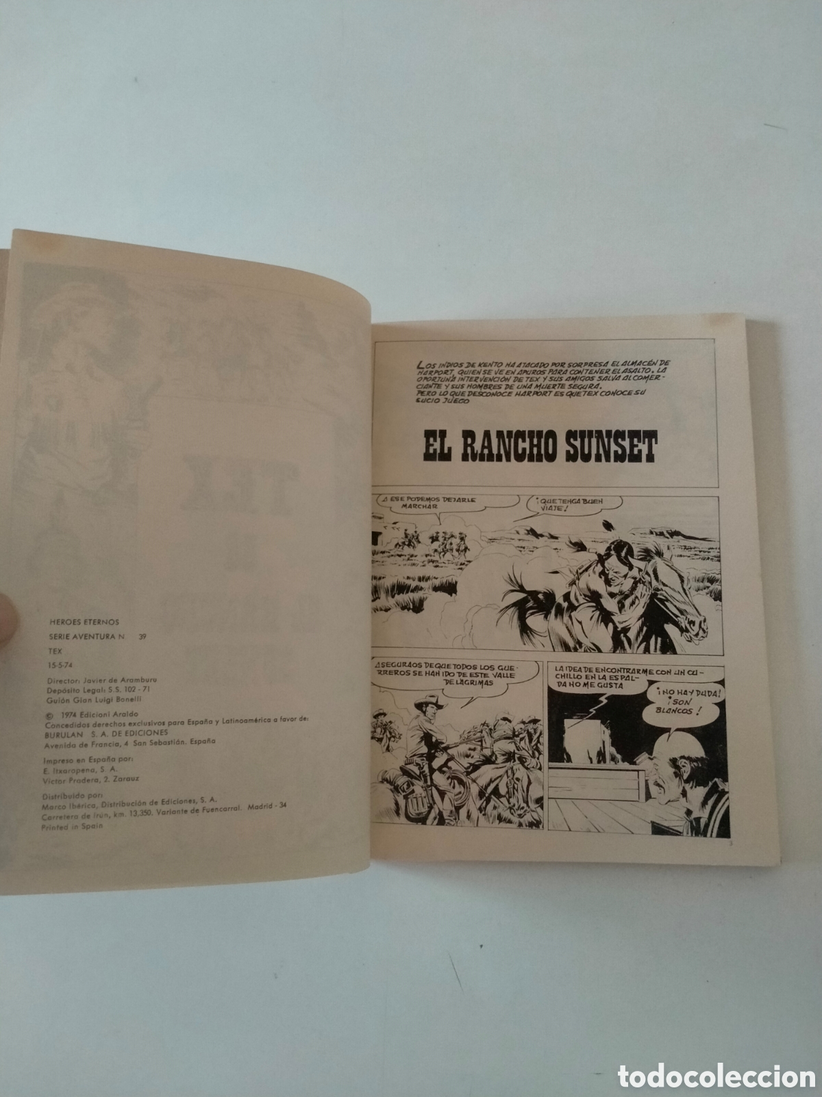 C&oacute;mics: TEX N&Uacute;MERO 88 BURU LAN EDICIONES A&Ntilde;O 1974 - Foto 5