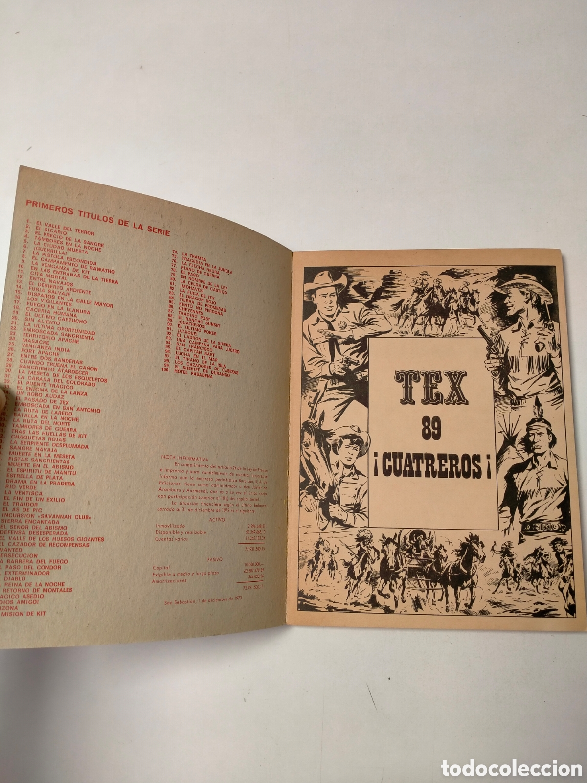 C&oacute;mics: TEX N&Uacute;MERO 89 BURU LAN EDICIONES A&Ntilde;O 1974 - Foto 4