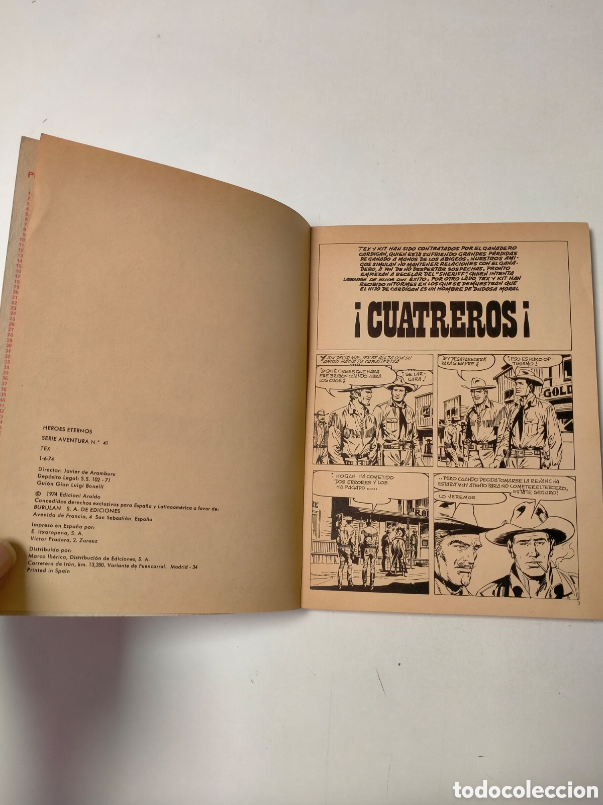 C&oacute;mics: TEX N&Uacute;MERO 89 BURU LAN EDICIONES A&Ntilde;O 1974 - Foto 5
