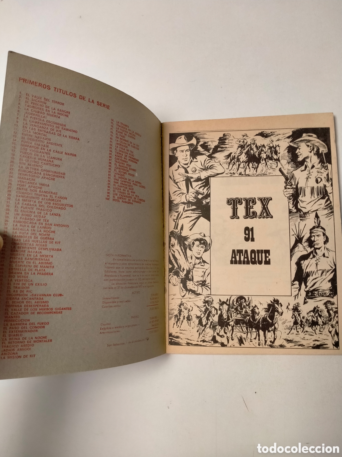 C&oacute;mics: TEX N&Uacute;MERO 91 BURU LAN EDICIONES A&Ntilde;O 1974 - Foto 4