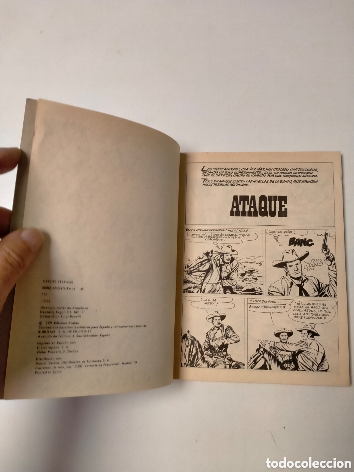 C&oacute;mics: TEX N&Uacute;MERO 91 BURU LAN EDICIONES A&Ntilde;O 1974 - Foto 5