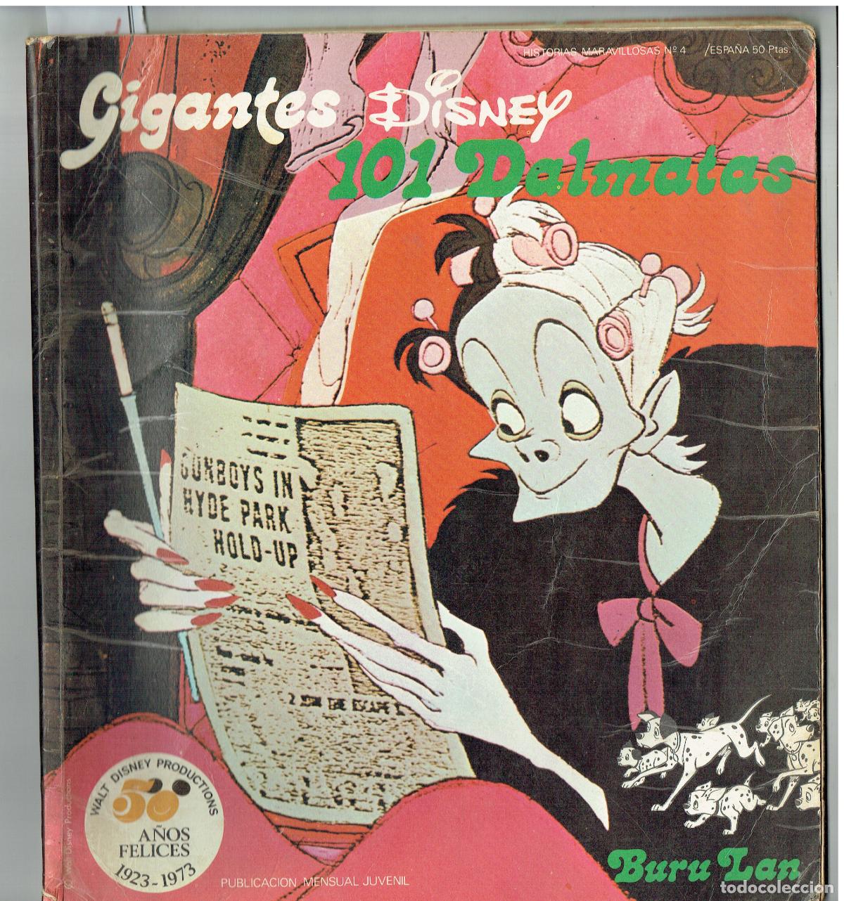 C&oacute;mics: GIGANTES DISNEY. 101 DALMATAS. BURU LAN. 1973. (C/16 RUM)