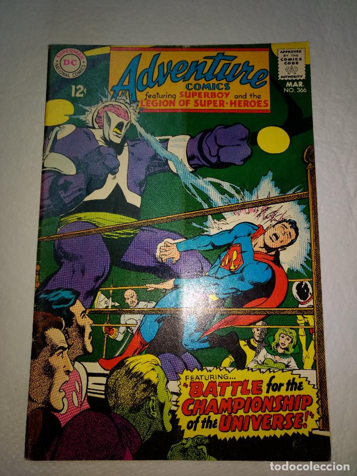 ADVENTURE COMICS LEGION OF SUPER-HEROES Nº366-1968 12Ç - DC COMICS - ORIGINAL (Tebeos y Comics - La Cúpula - Comic USA)