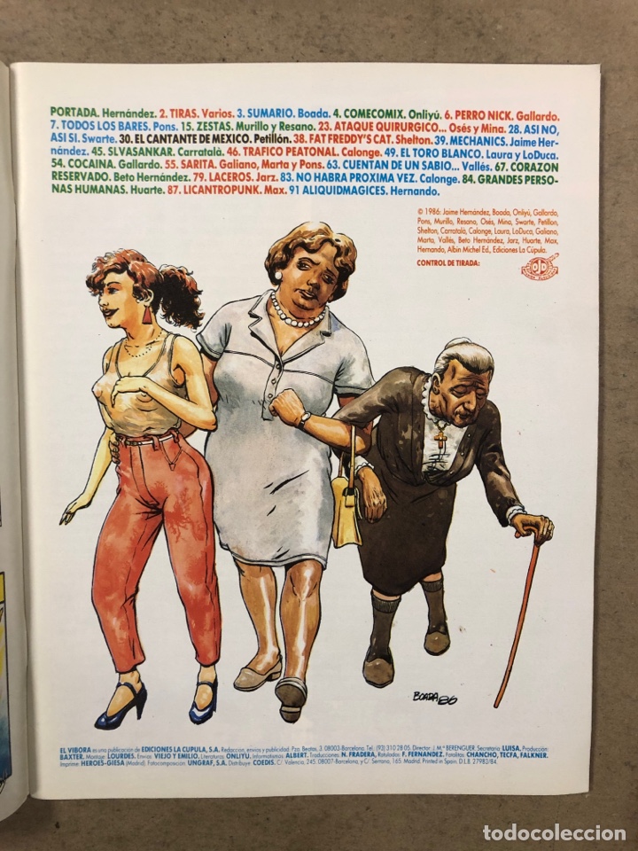 C&oacute;mics: EL V&Iacute;BORA COMIX N&deg; 82 (EDICIONES LA C&Uacute;PULA 1986). ONLIY&Uacute;, GALLARDO, PONS, BOADA, CALONGE,... - Foto 2