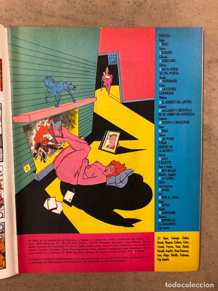 C&oacute;mics: EL V&Iacute;BORA COMIX N&deg; 106 (EDICIONES LA C&Uacute;PULA 1988). SEGU&Iacute;, CALONGE, BOADA, ONLIY&Uacute;, MAGNUS,... - Foto 2