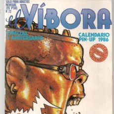 Cómics: EL VÍBORA. Nº 72. CALENDARIO PIN - UP 1986. EDICIONES LA CÚPULA. (B35.3). Lote 342027243