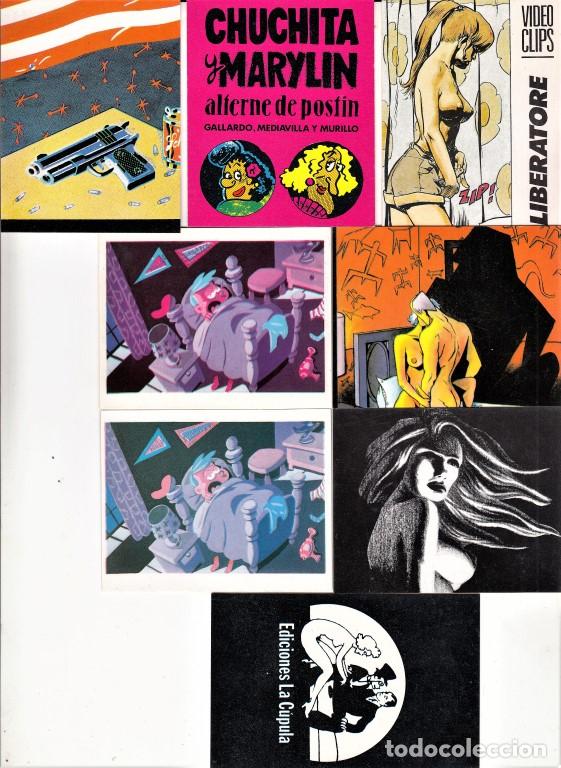 C&oacute;mics: 19 Mini postales y calendarios diferentes de Ediciones La C&uacute;pula, 1981 a 1984 - CLC - Foto 1